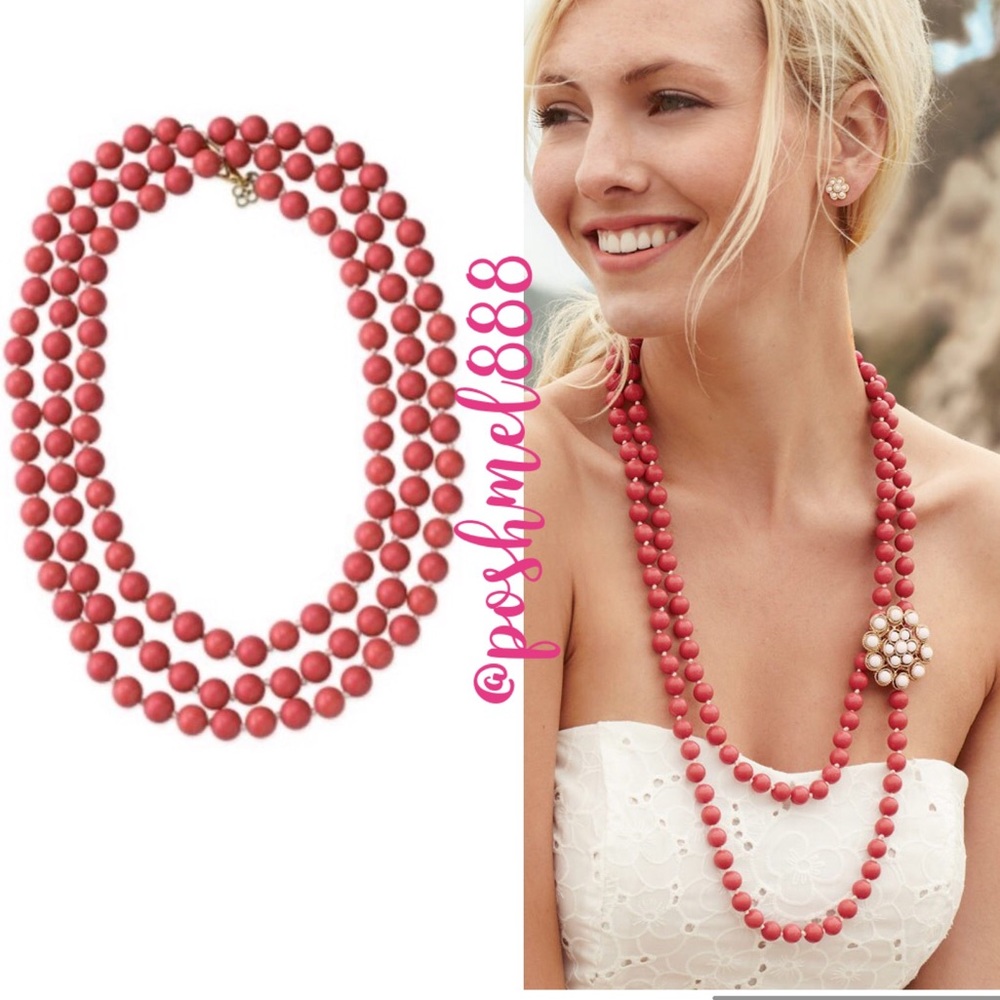::Stella & Dot Retired Red Coral LaCoco Necklace - Picture 6 of 10